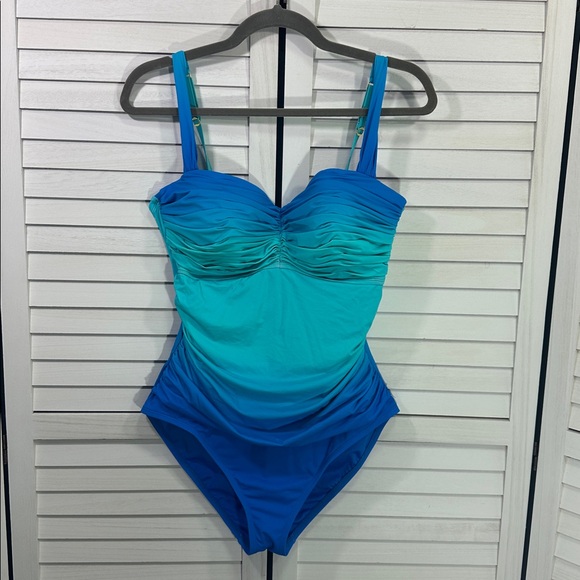 Bleu Rod Beattie One-Piece Swimsuit Size 14 W/Underwire Like New - Picture 3 of 14